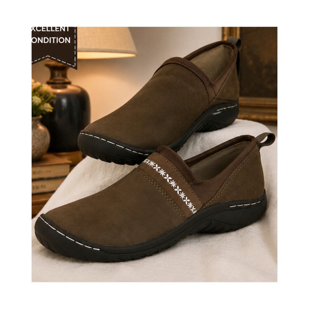 Jambu JBU Shoes Womens Size 10 Becca Comfort Slip On Leather Faux Fir Durable